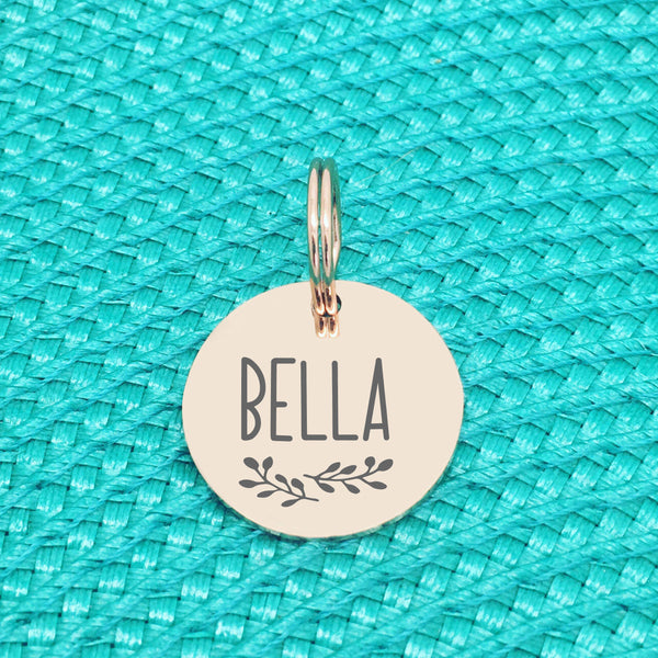 Custom Engraved Dog Name Tags, Cute Silver and Rose Gold Personalised Name Tags, Double Sided Engraving made in Adelaide