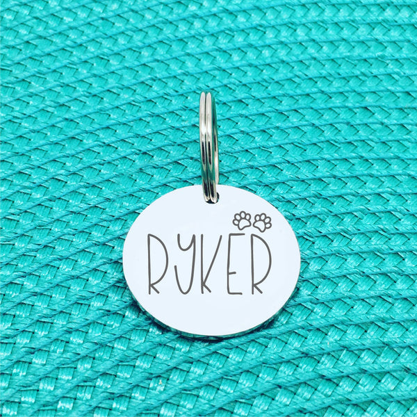 Personalised Double Sided Dog Tag, Cat Tag, Available in Silver or Rose Gold, Double Sided Engraving, Premium Pet ID Tags made in Australia