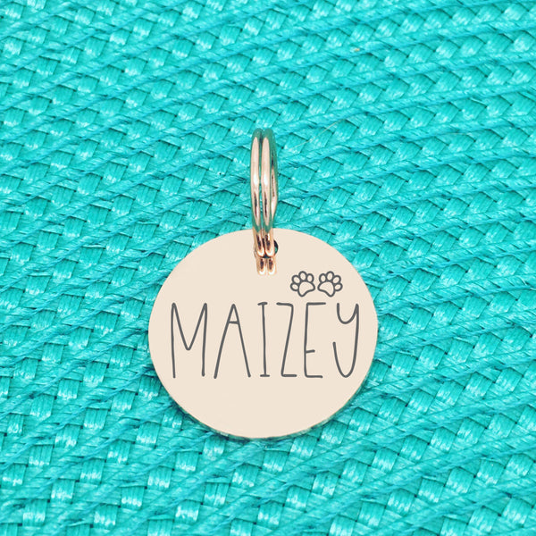Personalised Double Sided Dog Tag, Cat Tag, Available in Silver or Rose Gold, Double Sided Engraving, Premium Pet ID Tags made in Australia