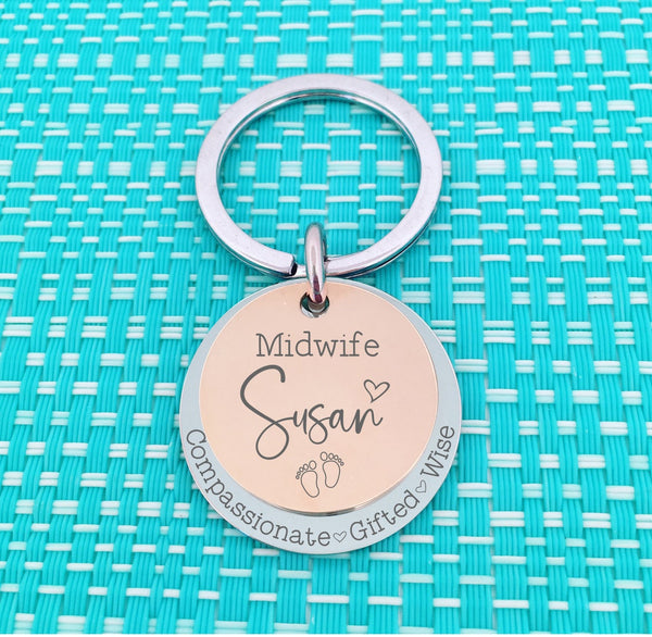 Personalised Midwife Mug, Compassionate Gifted Wise, Mug, Gift for Midwife, Custom Gift for Midwife, Personalised Midwife Gift, Rainbow Midwife Mug, Number One Baby Catcher, Midwife Gift, Student Midwife Gift, Midwife Coffee Mug, Midwife Thank You Gift, Amazing Midwife at your Cervix, Midwife Thank You Gifts, Adelaide, Personalised Gifts, Engraved Keyring, Handmade Midwife Gift