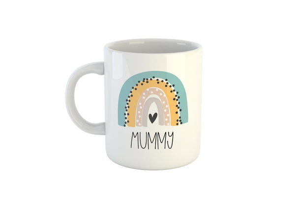 Personalised Rainbow Mug, Add Your Name To The Front & Message To The Back