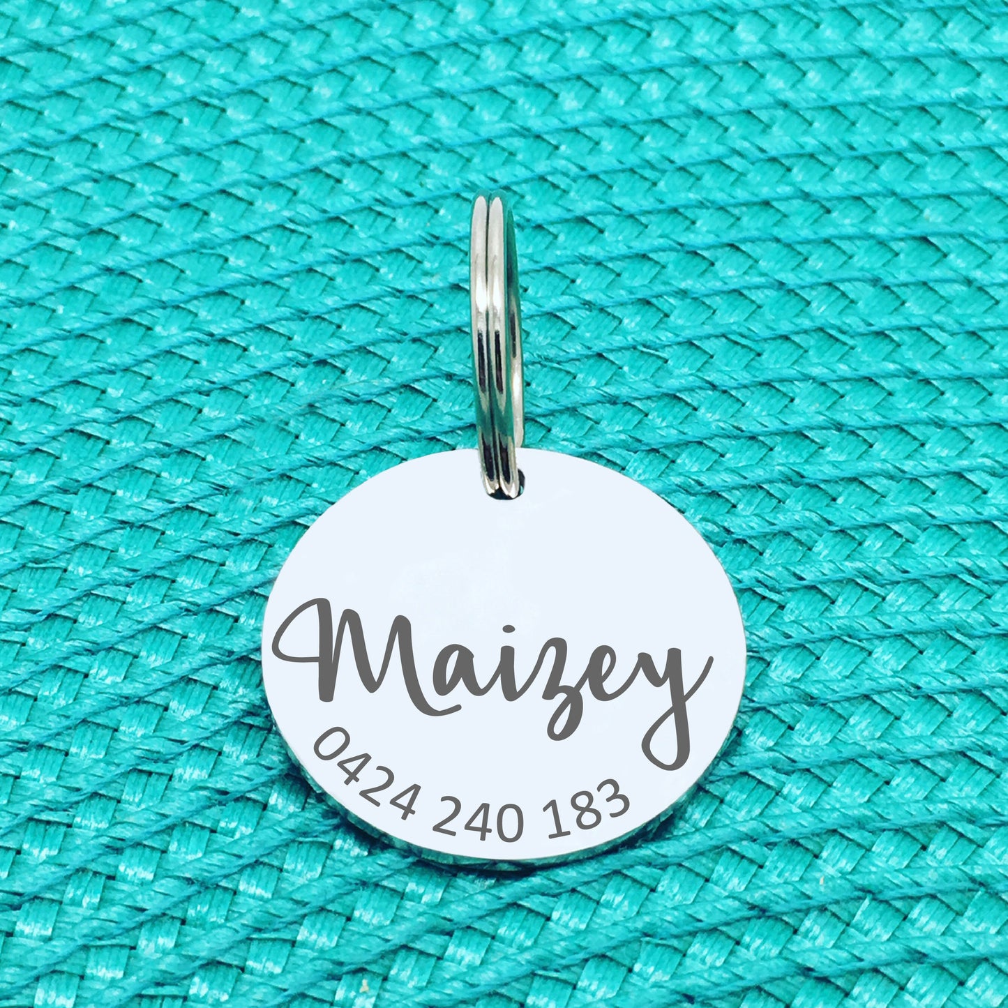 Simple Personalised Pet Tag, 'River' Design (Personalised Custom Engraved Dog Tag / Personalised Cat Tag)