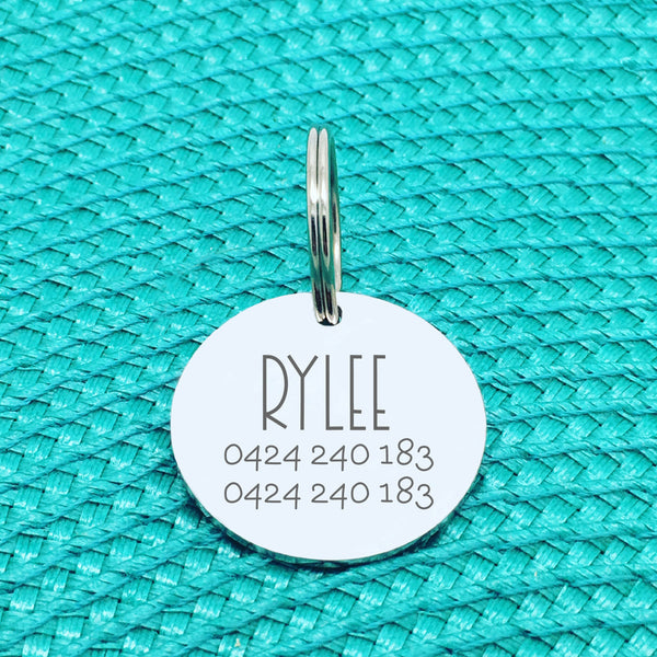 Personalised Pet Tag - I Am Loved Please Call Design (Personalised Custom Engraved Dog Tag / Personalised Cat Tag)