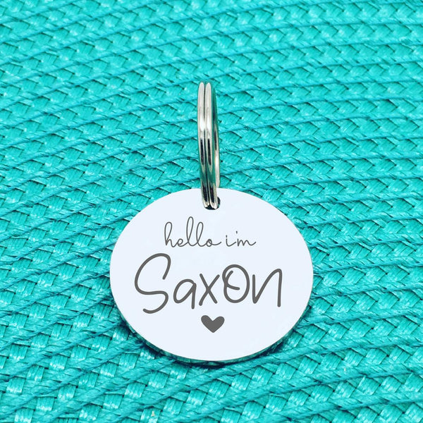 Personalised Pet Tag - Yes I'm Cute, No You Can't Keep Me, Double Sided 'Gerdie' Design (Personalised Dog Tag)