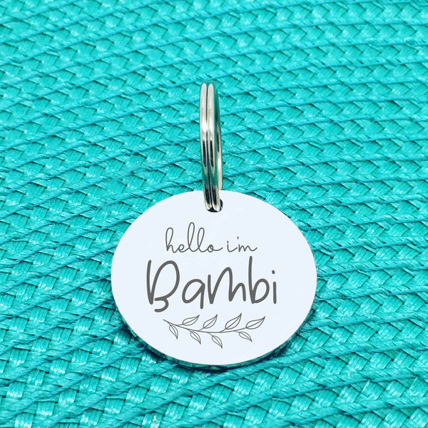 Personalised Pet Tag - Hello, I'm Lost Please Call My People Double Sided Dog Tag (Personalised Dog Tag)
