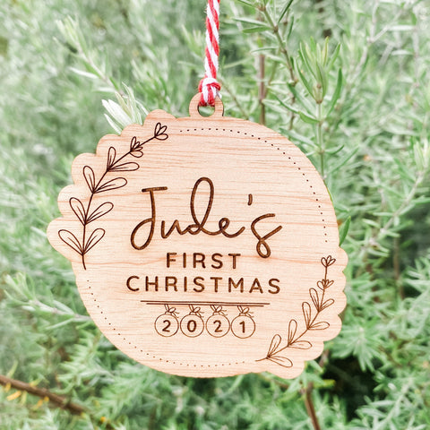 First Christmas Decoration, Personalized Christmas Decoration 2021, First Christmas Gifts, Personalised Christmas Gift Tag, Custom Christmas