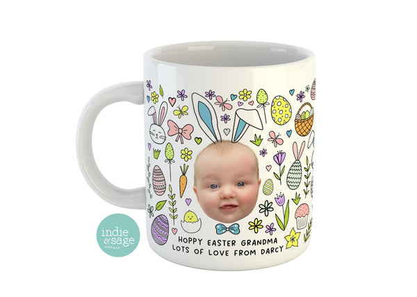 Personalised Baby Face Easter Mug, Easter Gift Ideas (Non Chocolate Gift Idea)