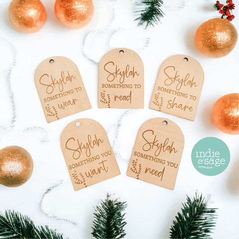 Personalised Something To Gift Tags, Mindful Gift Tags, Christmas Gift Tags, Wooden Gift Tags, Personalised Christmas Gift Tags, Christmas