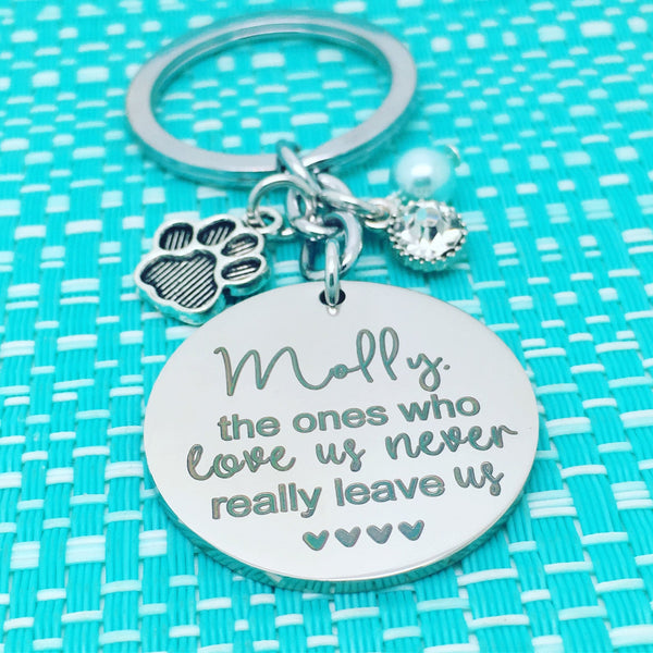Pet Memorial Keyring, The Ones Who Love Us Never Really Leave Us Personalised Keyring