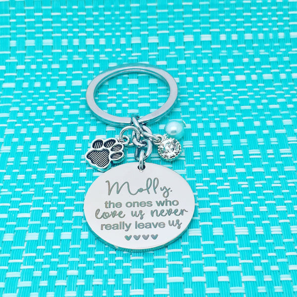 Pet Memorial Keyring, The Ones Who Love Us Never Really Leave Us Personalised Keyring