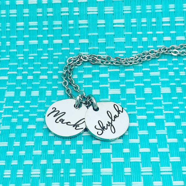Beautiful Dainty Personalised Name Necklace (Personalised With Your Childrens Names)