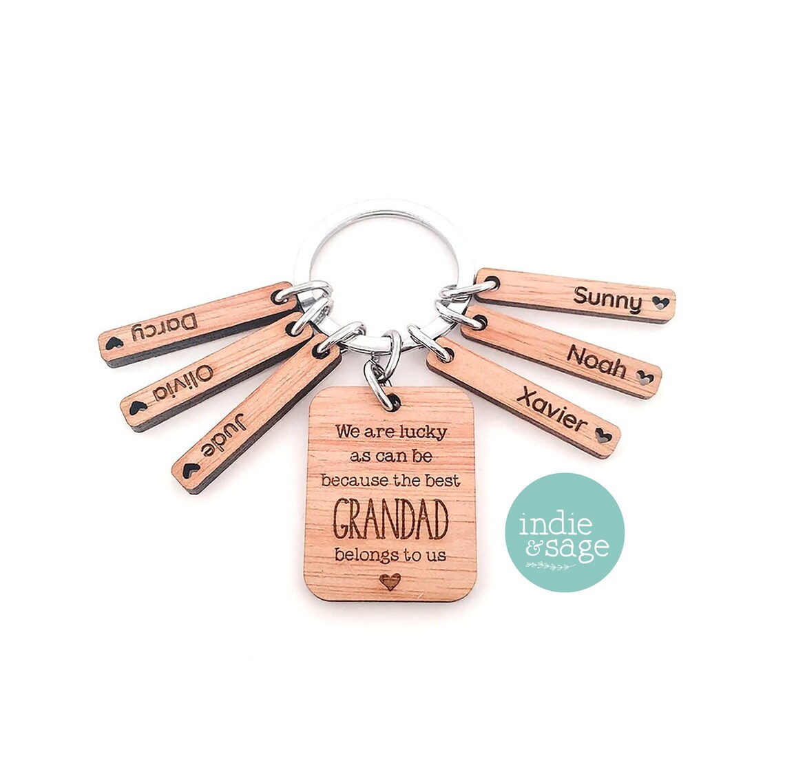 Personalised Keyring - Best Grandad/Dad Belongs to us
