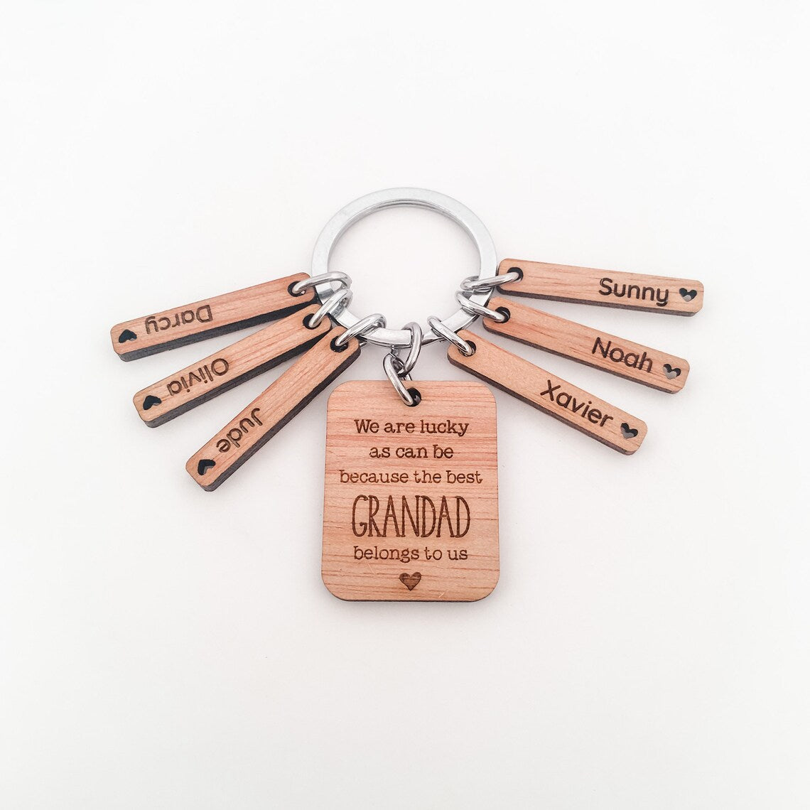 Personalised Keyring - Best Grandad/Dad Belongs to us