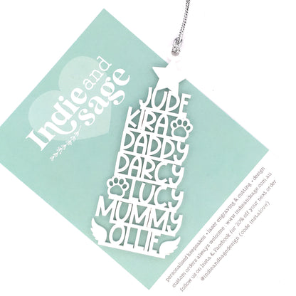 Christmas Tree Decoration - Family Tree Design