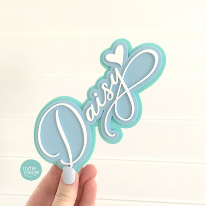 Personalised Acrylic Name Sign | 3D Triple Layer Nursery Name Plaque | Custom Kids Room Decor | 15cm 20cm 30cm 40cm