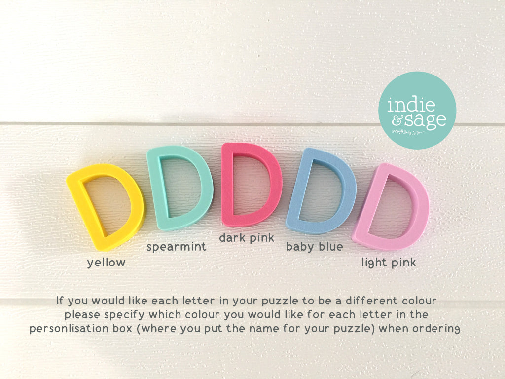 Personalised Name Puzzle | Custom Baby Gift | Montessori Learning Toy | Kids Keepsake