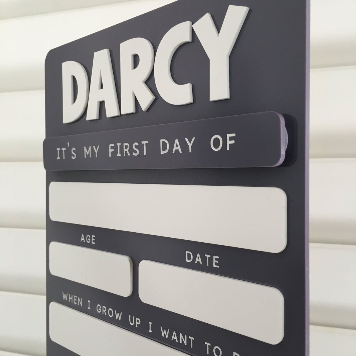 Personalised Acrylic First Day of School Sign