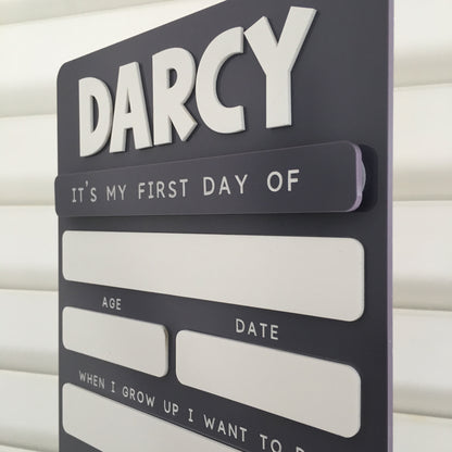Personalised Acrylic First Day of School Sign