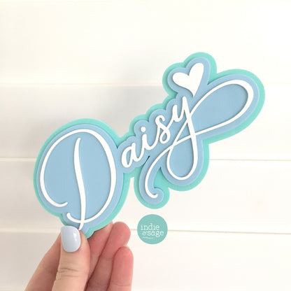 Personalised Acrylic Name Sign | 3D Triple Layer Nursery Name Plaque | Custom Kids Room Decor | 15cm 20cm 30cm 40cm