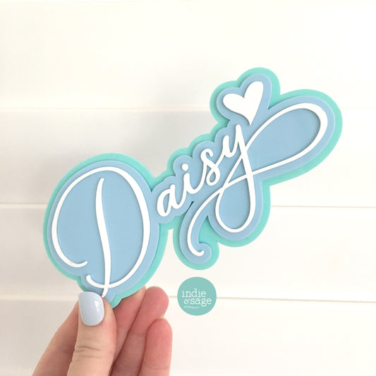 Personalised Acrylic Name Sign | 3D Triple Layer Nursery Name Plaque | Custom Kids Room Decor | 15cm 20cm 30cm 40cm