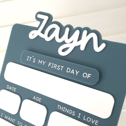 Acrylic Back to School Sign - Choose your colour