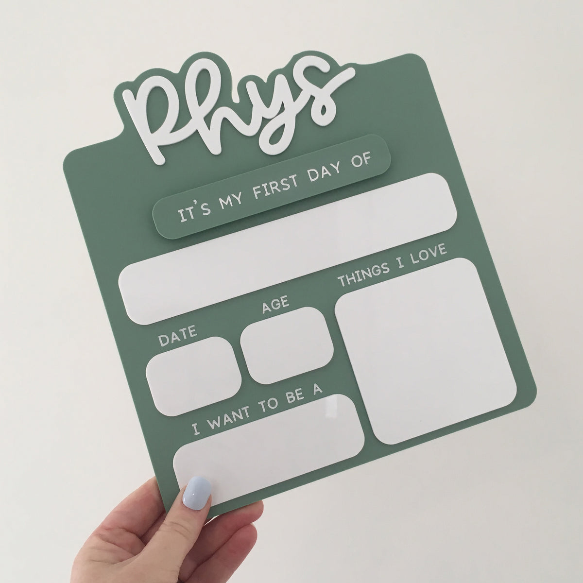 Acrylic Back to School Sign - Choose your colour
