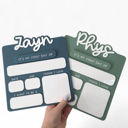 Acrylic Back to School Sign - Choose your colour