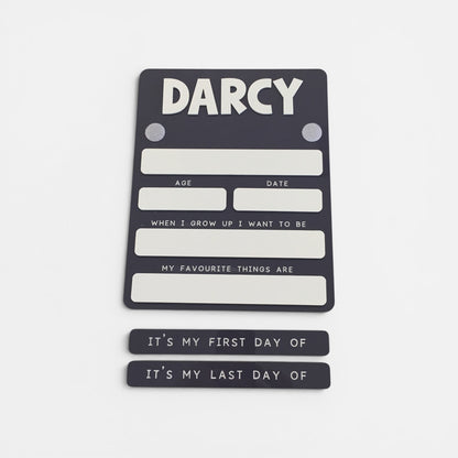 Personalised Acrylic First Day of School Sign