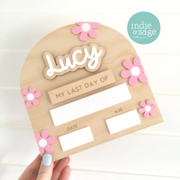 ersonalised Back to School board with interchangeable First Day and Last Day plaque, perfect for first day of school photos and milestone memories. Custom name school photo board keepsake, ideal for kindergarten, preschool and primary school students. A timeless back to school photo prop designed to capture your child’s school journey year after year.

#PersonalisedBackToSchoolBoard
#FirstDayOfSchoolBoard
#LastDayOfSchoolBoard
#SchoolPhotoProp
#CustomSchoolBoard
#KindergartenMilestone