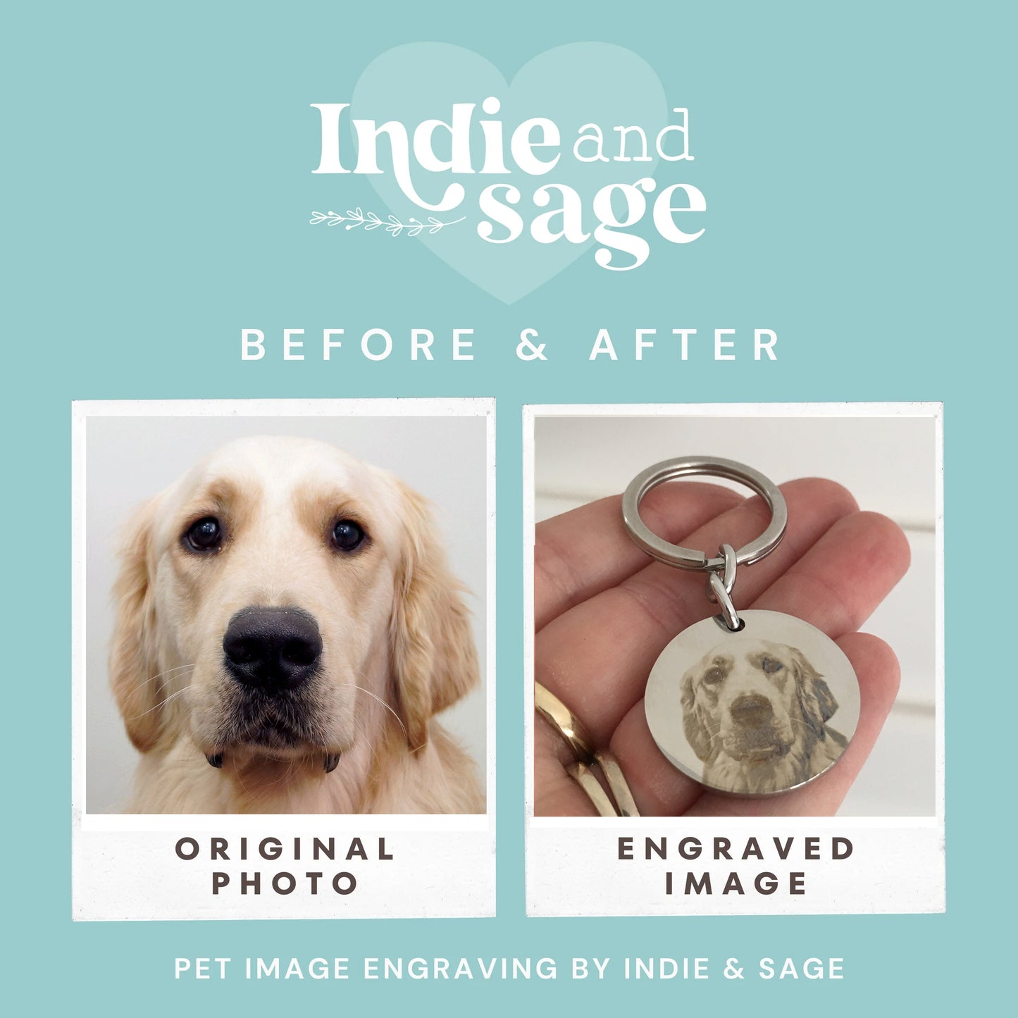 Pet Memorial Photo Keychain, No Longer By My Side But Forever In My Heart Personalised Keyring