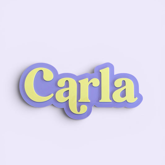 Personalised Acrylic Name Sign | 3D Double Layer Nursery Name Plaque | Custom Kids Room Decor | 15cm 20cm 30cm 40cm