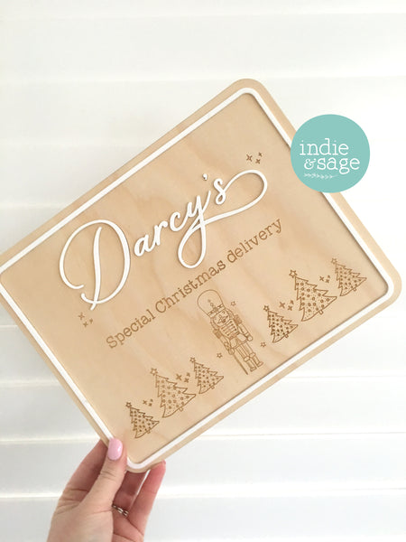 Christmas Eve/December Crate Signs - Special Christmas Delivery (Nutcracker Design)