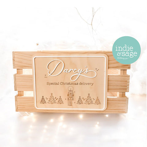 Christmas Eve/December Crate Signs - Special Christmas Delivery (Nutcracker Design)