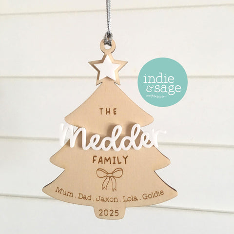 Christmas Tree Decoration - 2025 Family Christmas Ornament
