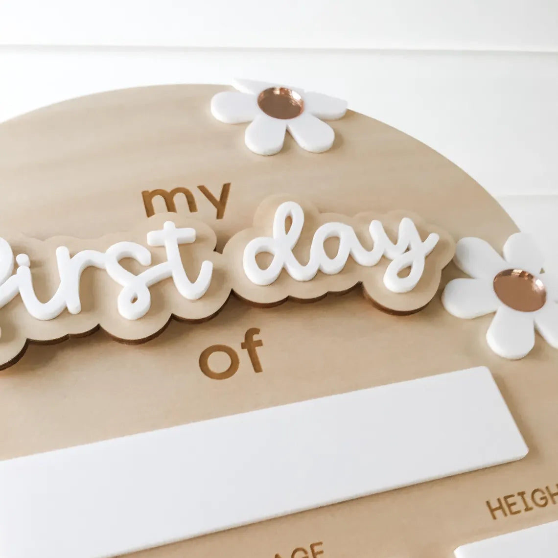 Personalised Back To School Board - My First / My Last Day Flower Design