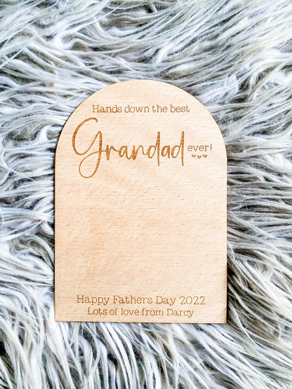 Personalised Handprint Plaque - You're The Best Grandad Ever Hands Down