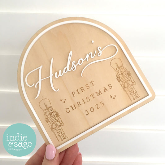 Christmas Plaques - First Christmas Sign (Nutcracker Design)