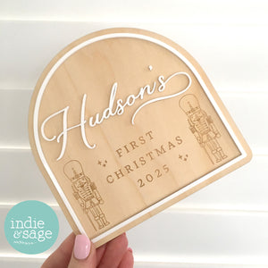 Christmas Plaques - First Christmas Sign (Nutcracker Design)