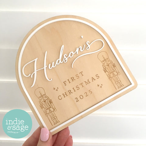 Christmas Plaques - First Christmas Sign (Nutcracker Design)