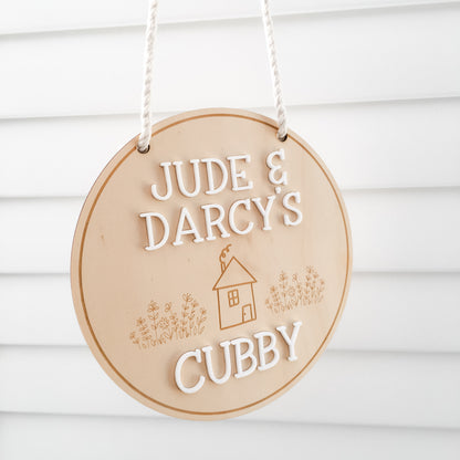 Personalised Kids Cubby House Sign (Kids kitchen sign, Playroom Sign, Cubby House) - Personalise it!