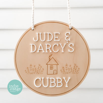 Personalised Kids Cubby House Sign (Kids kitchen sign, Playroom Sign, Cubby House) - Personalise it!