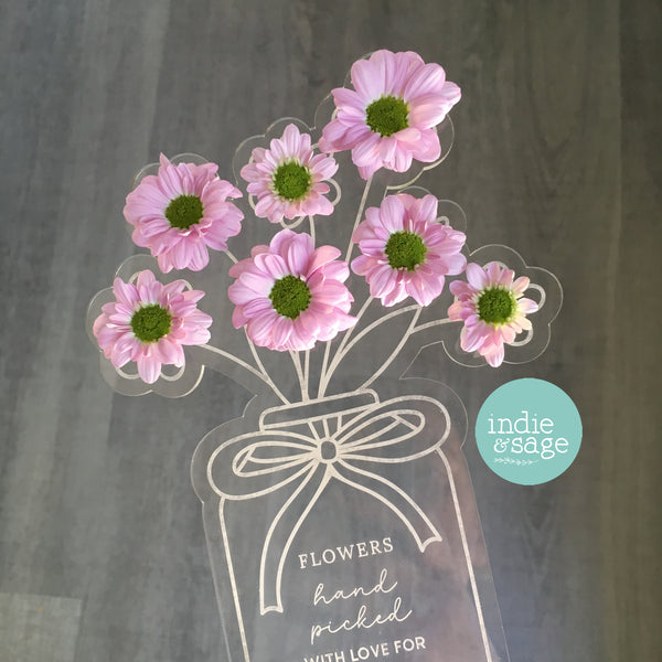 Hand Picked With Love Flower Holder - Personalised Mothers Day Gift