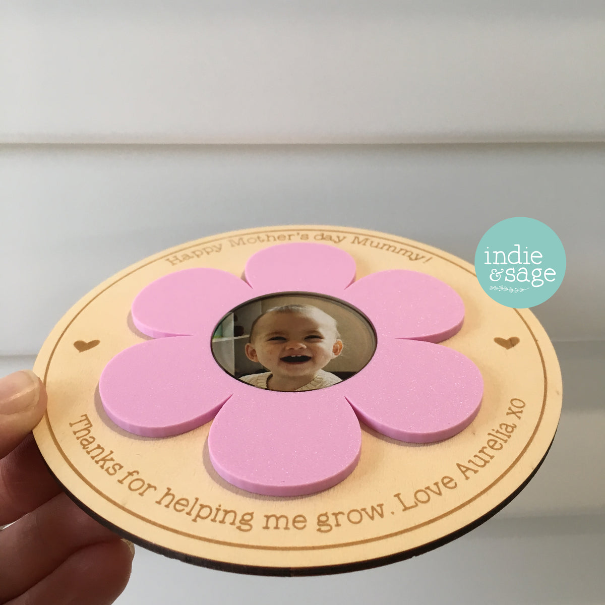 Mothers Day Floral Photo Frame - Featuring your message and photograph!