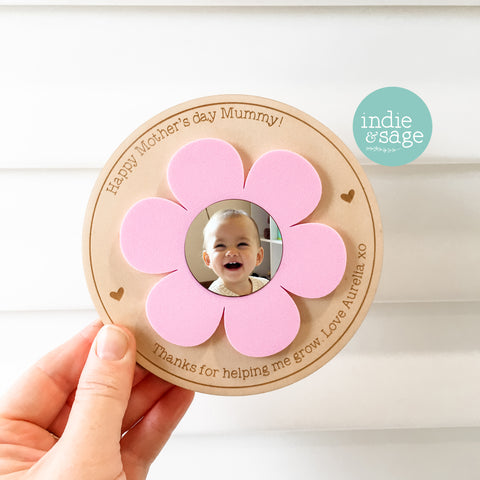 Mothers Day Floral Photo Frame - Featuring your message and photograph!