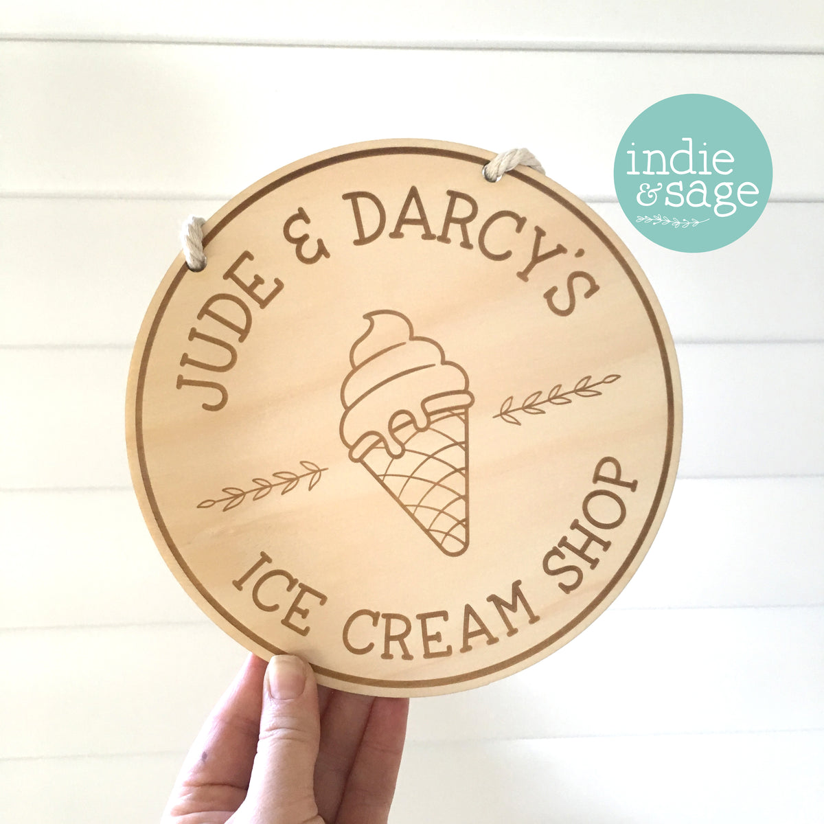 Personalised Ice Cream Shop Sign (Playroom Decor ideas)