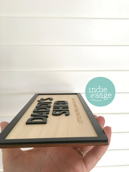 Personalised Shed Sign -  Little Helpers Always Welcome