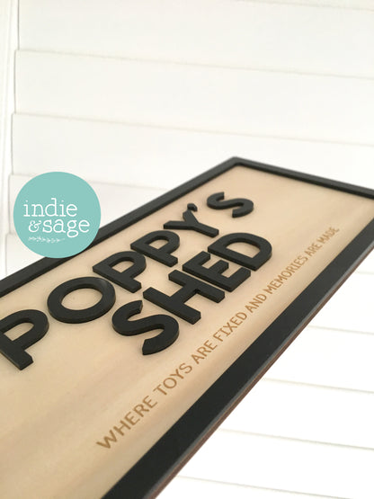 Personalised Shed Sign - Where Toys Are Fixed & Memories Are Made