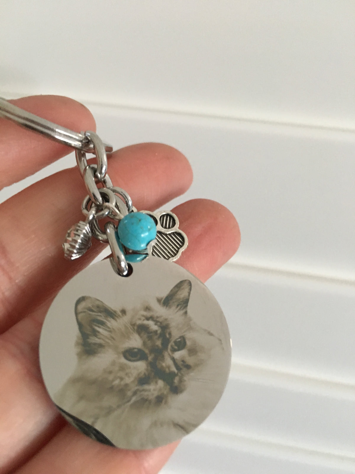 Pet Portrait Necklace or Keychain – Multiple Pet Option