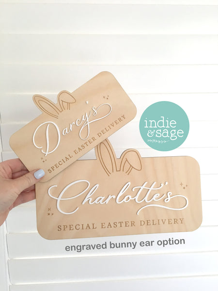 Personalised Easter Crate Sign Plaque - Special Easter Delivery