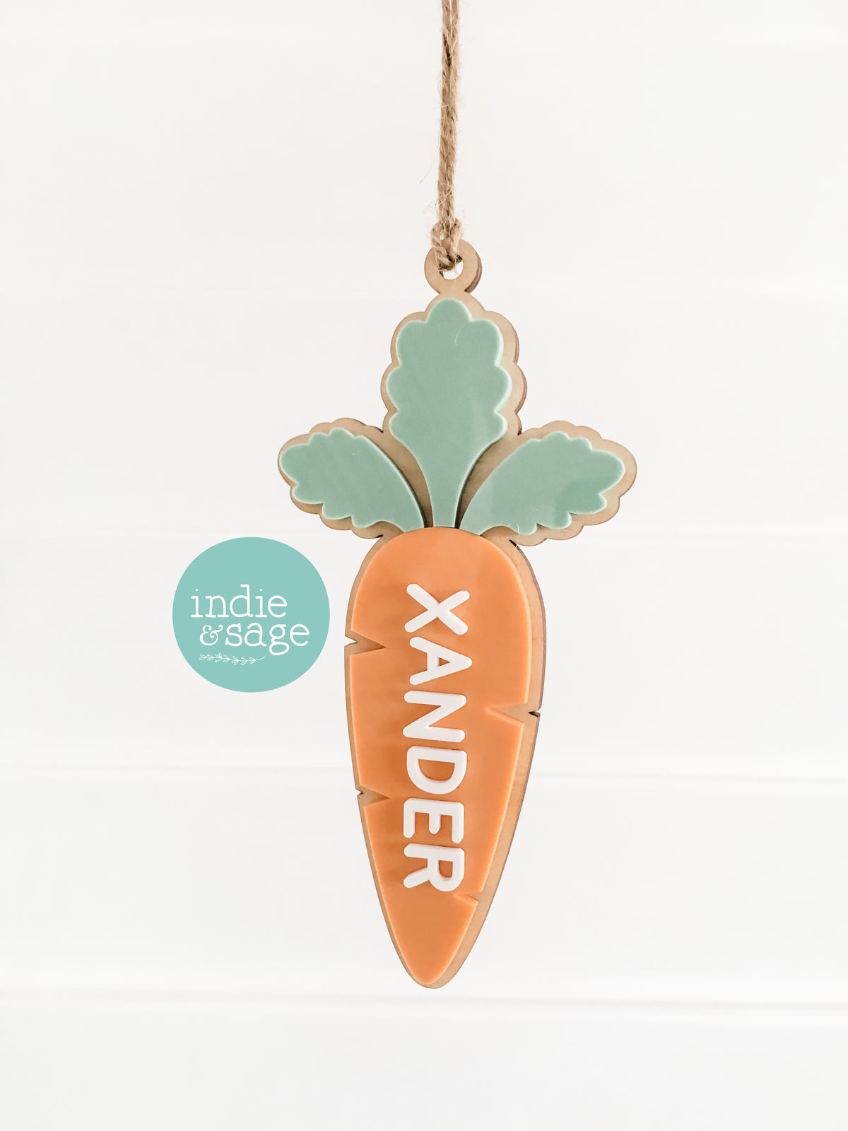 Personalised Carrot Easter Basket Tag – Custom Easter Basket Name Tag